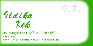 ildiko kek business card